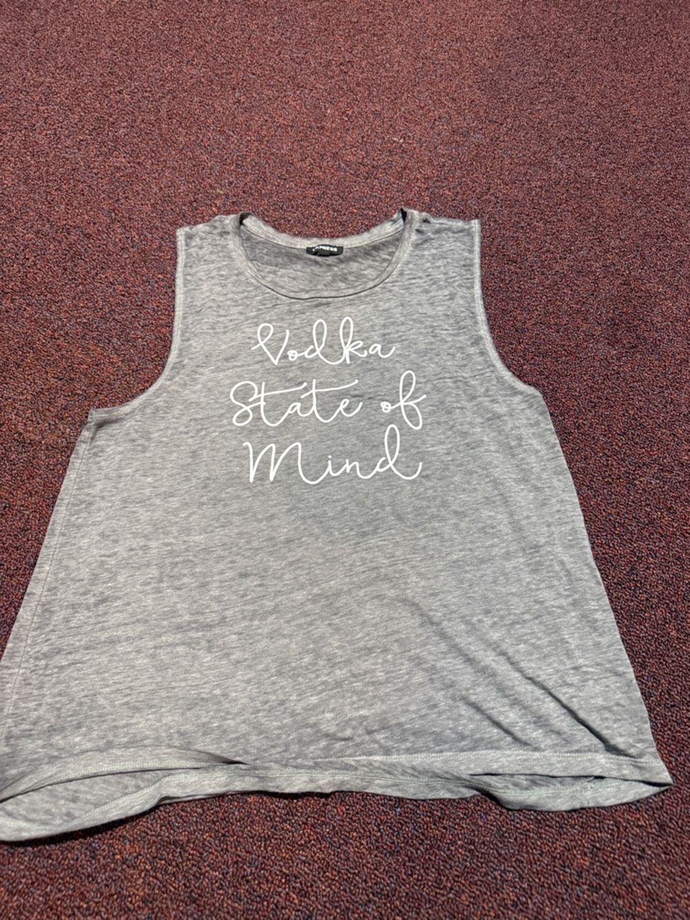 Express Grey Graphic 'Vodka State of Mind' Tank